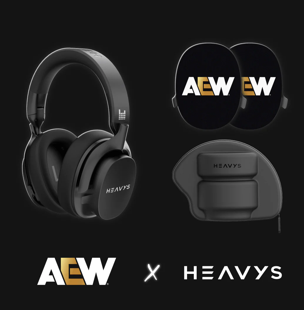 All Elite Wrestling X Heavys (Logo Edition) - Shells + Heavys Headphones Bundle