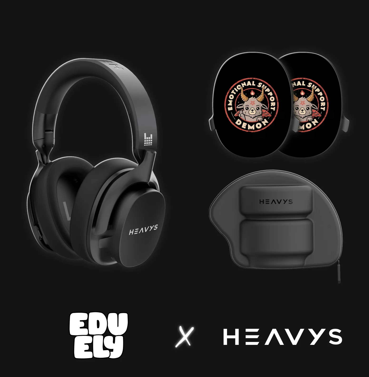 Emotional Support Demon by @Edu.ely - Shells + Heavys Headphones Bundle